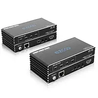 4K60 HDMI удлинитель, 18G/bps HDBaseT экстендер, ИК+POE сквозной проход