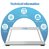 Цифрові ваги для ванної кімнати з високоточними датчиками та загартованим склом, ультратонкі, фото 6