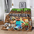 Плед Світ Minecraft якісне покривало с 3D малюнком розмір 160х200, фото 3