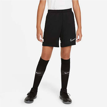 Дитячі шорти Nike Academy 21 CW6109-010, Чорний, Розмір (EU) — 128 cm