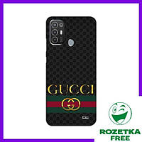 Крутой Чехол GUCCI для TECNO Pop 6 Pro (BE8) / Чехлы с печатью Техно Поп 6 про