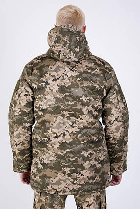 Бушлат Піксель ЗСУ ,Військовий армійський чоловічий теплий бушлат  з капюшоном, фото 2