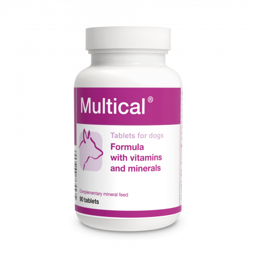 Комплексна вітамінно-мінеральна кормова добавка для собак Dolfos MultiCal 90 таб. 125-90