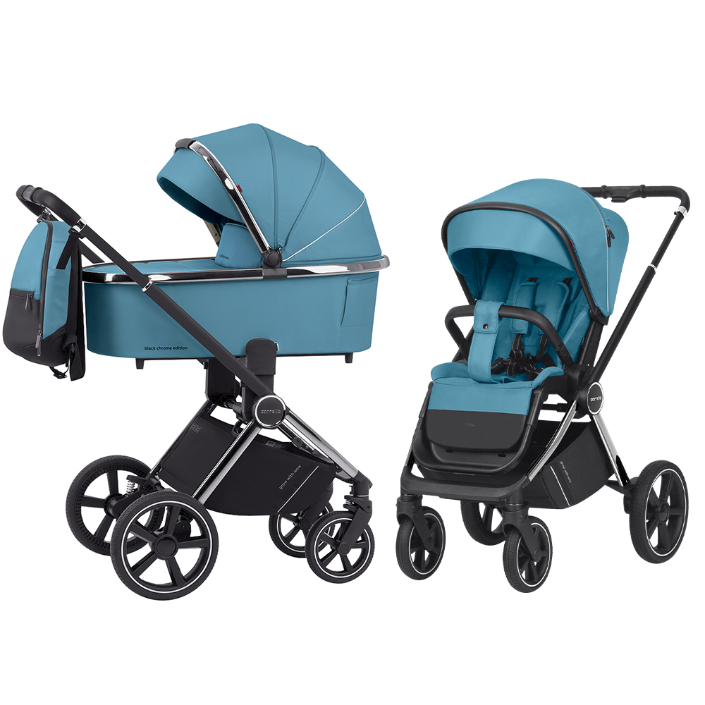 Коляска універсальна 2 в 1, візочок CARRELLO Ultimo CRL-6511 2in1 Aqua Blue, блакитна, Карелло Ультімо