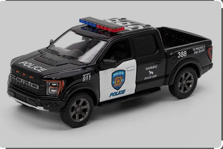 Інерційна металева машинка KINSMART "Ford F-150 Raptor Police" KT5436WP, фото 2