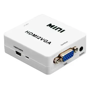 Конвертер відео HDMI to VGA + аудіо перехідник
