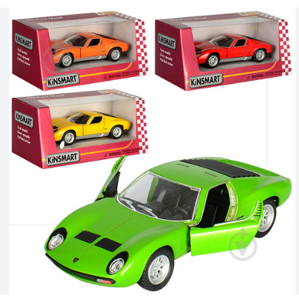 Інерційна металева машинка KINSMART "Lamborghini Miura P400 SV 1971" іKT5390W (4 кольори), фото 1