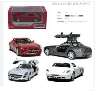 KT 5349 W Mersedes-Benz SLS AMG інерційна металева машинка KINSMART (4 кольори), фото 2