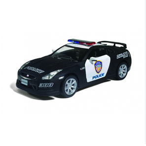 Інерційна металева машинка KINSMART Nissan GT-R R35 police 2009 KT5340WP, фото 2