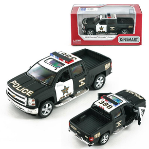 Інерційна металева машинка KINSMART "Chevrolet Silverado" police 2014 KT 5381 WP, фото 1