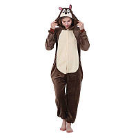 Пижама кигуруми для детей и взрослых Бурундук|кенгуруми 180, Кигуруми бурундук ( пижама, костюм женский, .Хит!