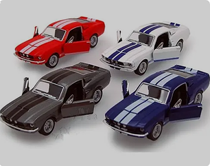 Інерційна металева машинка KINSMART SHELBY GT-500 1967 KT 5372 W (4 кольори), фото 1