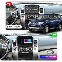 Lb Штатная магнитола в машину для Mitsubishi Challenger II Рестайлинг 2013-2015 экран 9" 1/16Gb Wi-Fi GPS