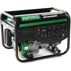 Генератор бензиновий Apro 2.5/2.8 кВт чотиритактний мідна обмотка AVR 1 фаза ручний стартер 6.5 к.с.