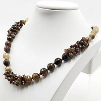 Буси Грозді Коричневий Агат 53 см