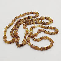 Буси Бурштин Натуральний Лікувальний 12х4 мм 50 см Самородок