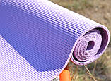 Килимок для йоги та фітнесу PowerPlay 4010 PVC Yoga Mat Лавандовий (173x61x0.6), фото 5