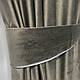 Сучасні штори із оксамиту 150*270см 2шт. сірого кольору. Штори оксамит у вітальню або дитячу спальню, фото 3