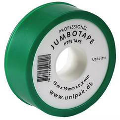 Фум стрічка UNIPAK JUMBOTAPE Professional 19x0.2 мм 15 м SQ-1034315