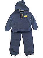 Детский спортивный костюм 4, 5 лет для мальчиков теплый синий (КД178)
