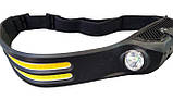 Потужний якісний акумуляторний налобний ліхтар COBA CB-689-2 гнучкий ліхтарик на голову з датчиком руху, фото 2