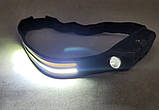 Потужний якісний акумуляторний налобний ліхтар COBA CB-689-2 гнучкий ліхтарик на голову з датчиком руху, фото 6