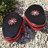 Лапи боксерські PowerPlay 3051 Чорно-Червоні PU [пара], фото 7