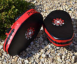 Лапи боксерські PowerPlay 3051 Чорно-Червоні PU [пара], фото 9