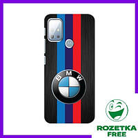 Чехол на Motorola MOTO G10 (BMW) / Чехлы с картинкой лого БМВ Моторола джи 10