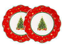 Набор тарелок из 2-х шт Lefard Рождественская коллекция 21 см 985-152
