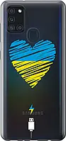 Чехол на Samsung Galaxy A21s A217F Подзарядка сердца v2 силиконовый