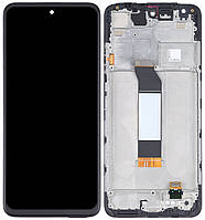 Дисплей модуль тачскрин Xiaomi Redmi Note 10 5G/Poco M3 Pro 5G черный OEM отличный в рамке