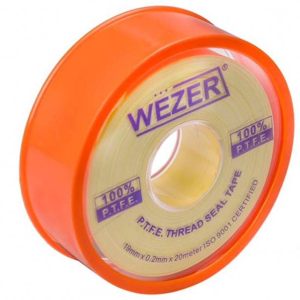 Фум стрічка для газу WEZER 19x0.2 мм 20 м SQ-1038255