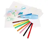 Фломограф електричний набір 11 трафаретів 8 фломастерів USB кабель, Дитячий набір для творчості, фото 2