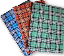 Зошит на спіралі А4 48 аркушів, "шотландка", кліткинка