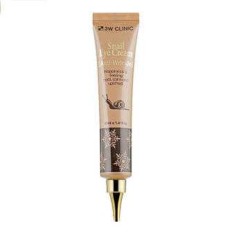 Антивіковий крем для повік з муцином равлика 3W Clinic Snail Mucus Eye Cream 40 мл
