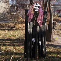 Декор Смерть (130см) черный с розовым для Хэллоуина