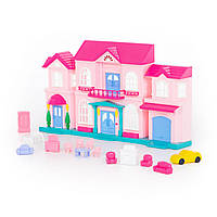 Ляльковий будинок "Софія" з набором меблів і автомобілем (14 елементів) (у пакеті) (78018)