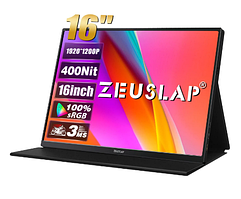 Портативний монітор Zeuslap Z16 Lite ультратонкий 16" 1920 х 1200