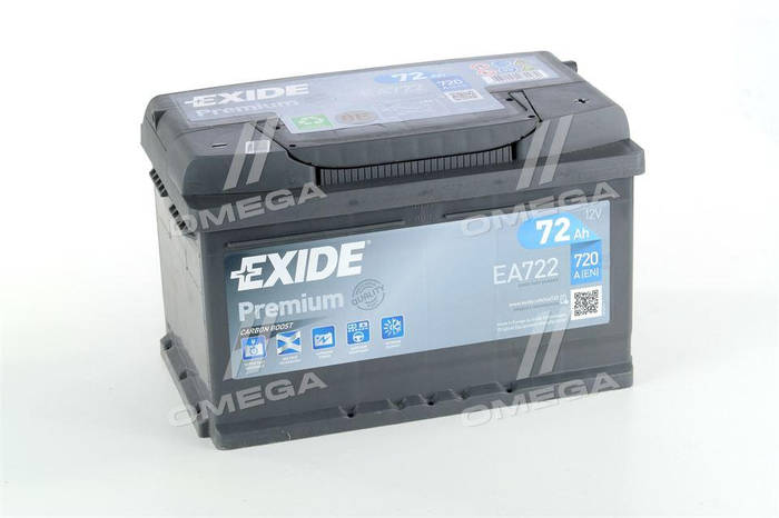 Аккумулятор 72Ah-12v Exide PREMIUM(278х175х175),R,EN720 EA722 UA58 (ID ...