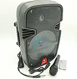 Активна акустична колонка UKC 8 / HS-008BT + 1 мікрофон USB/AUX/TF/FM, Бездротова колонка, фото 6