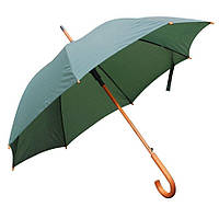 Женский зонт-трость полуавтомат Bergamo Toprain темно зеленый