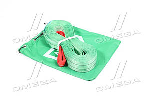 Трос буксирувальний 15т. стричка 60мм. 6м., зелений ARM-155 UA58