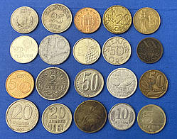 Набір монет світу 20 країн