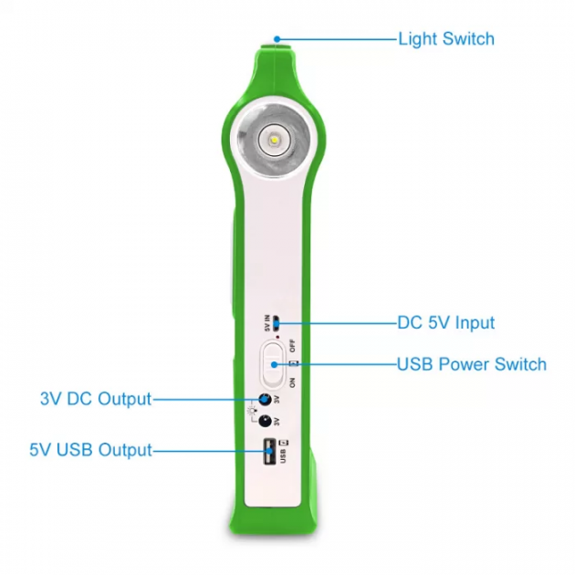 Портативный Фонарь-Power Bank с солнечной панелью+лампочки 2шт SmartUs EP-038A - фото 2 - id-p1975701710