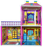 Будиночок для Барбі (29 см) двоповерховий 3 кімнати в коробці, фото 4