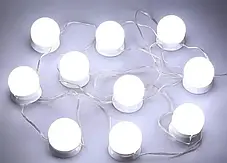 LED лампочки 10 шт. для гримерного дзеркала Vanity Mirror Lights (3 режими), Підсвічування на дзеркало для макіяжу, фото 3