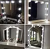 LED лампочки 10 шт. для гримерного дзеркала Vanity Mirror Lights (3 режими), Підсвічування на дзеркало для макіяжу, фото 8
