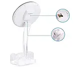 Дзеркало з LED підсвічуванням кругле XH-086 26LED 360° з органайзером, Косметичне дзеркало, фото 5