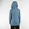 Жіноча демісезонна стьобана куртка на синтепоні з капюшоном Tovta (Угорщина) Блакитний L, фото 8